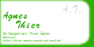 agnes thier business card